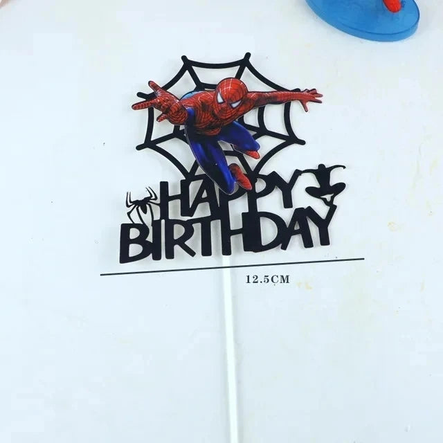 1set the Avengers Birthday Party Cake Topper Super Hero Spiderman Hulk Iron Man Cake Decoration for Kids Birthday Party Supplies