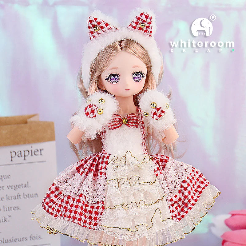 1/6 Bjd Doll Wedding Dress Anime Action Figures Full Set Spherical Jointed Doll for Children's Toys Girl Cosplay Free Shipping
