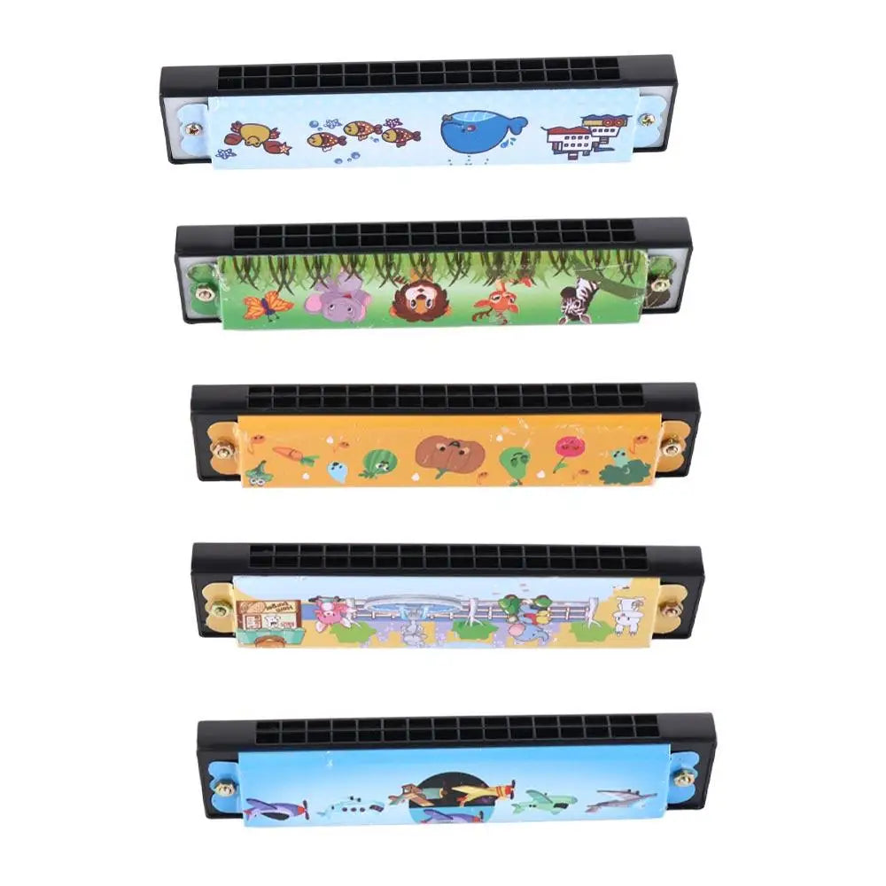 Metal Painted Harmonica 16 Holes Educational 16 Holes Harmonica Cute Montessori Mouth Organ Children Gift