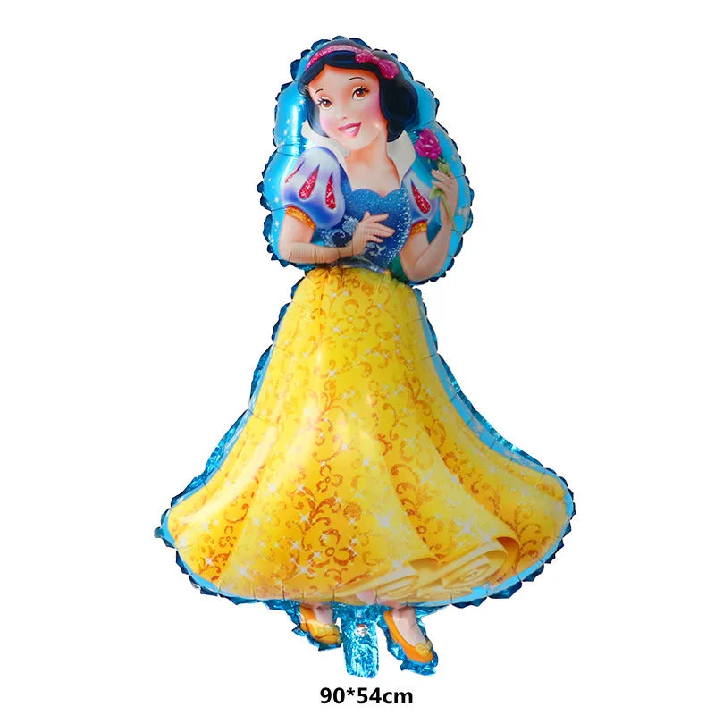 Large Princess Foil Helium Balloons Belle Snow White Cinderella Elsa Girl Birthday Party Decoration Kids Toys Air Globos Supplie