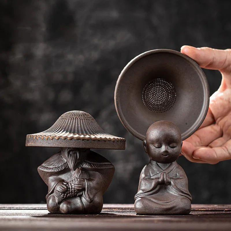 Japanese Coarse Pottery Handmade Teapot Warmer Ceramic Retro Tea Heater Candle Stand Kettle Holder Tea Stove Kung Fu Tea Set