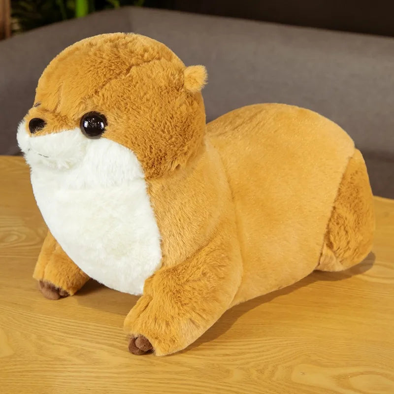 50cm Simulation Cute Lutra Plush Toys Stuffed Realistic Otter Animal Doll Soft Seal Plushie Pillow for Kids Girls Birthday Gift
