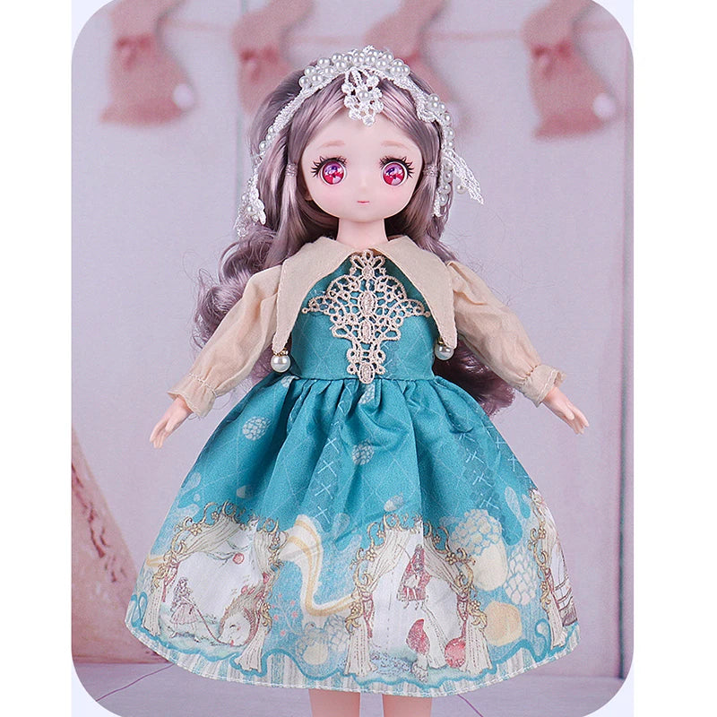 1/6 Bjd Doll Wedding Dress Anime Action Figures Full Set Spherical Jointed Doll for Children's Toys Girl Cosplay Free Shipping