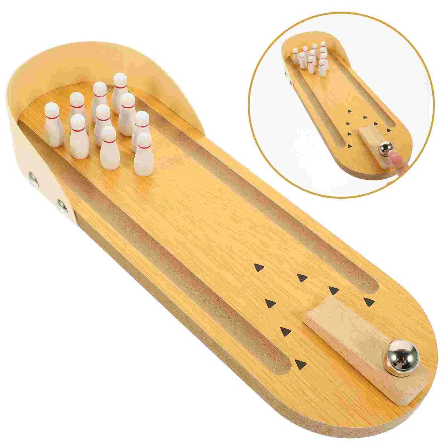 Anti-Alzheimer's Live Desktop Mini Bowling Elderly Game Toy Interactive Wooden Alzheimers Toys for Adults Abs Activities