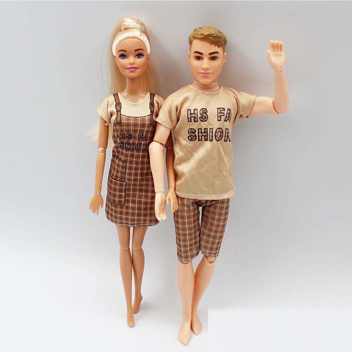 30cm Couple Doll Girlfriend & Boyfriend Ken Doll 1/6 Doll With Wheat Complexion Body Couple Outfit Parents Cosplay Toys Gifts