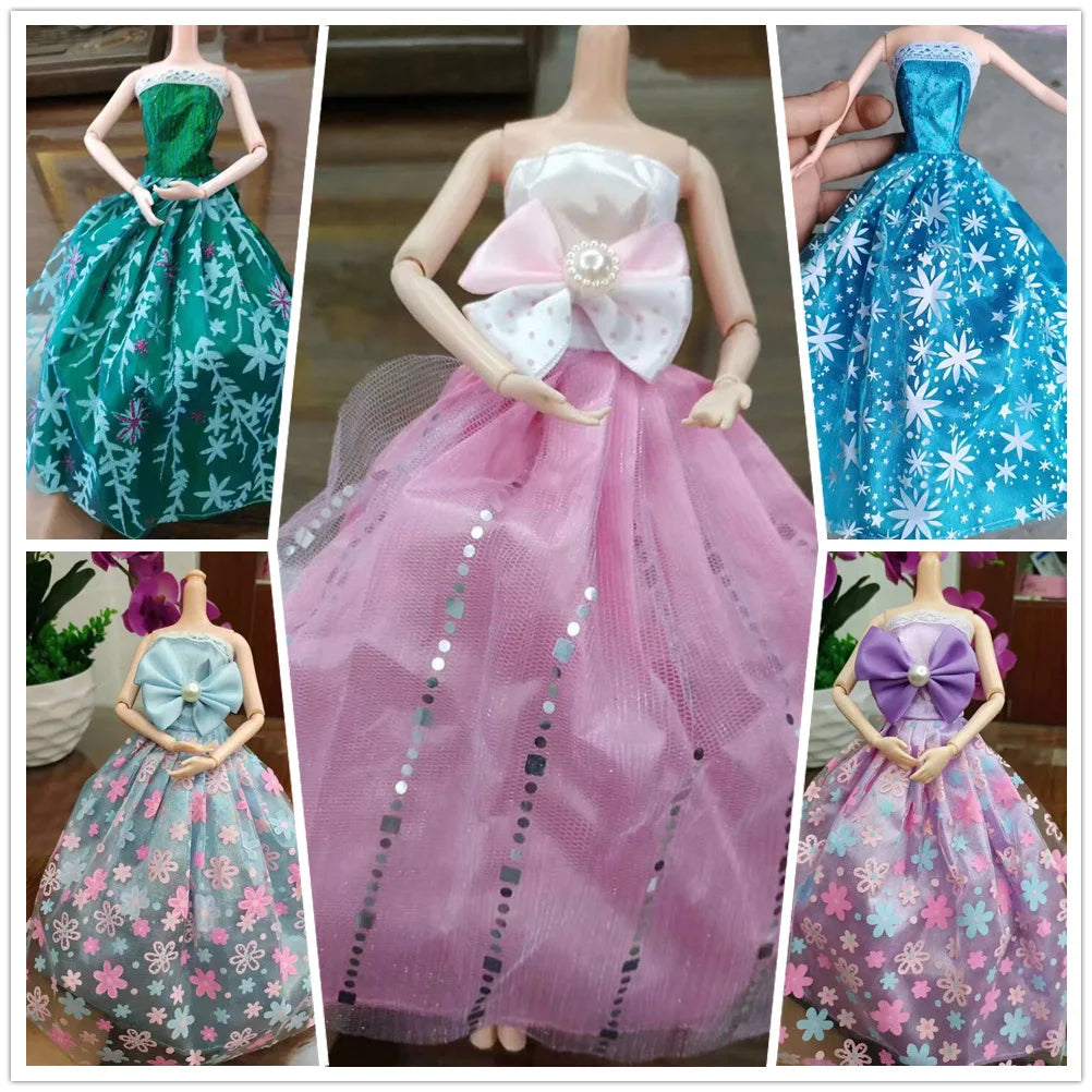 30cm Doll Dress Fashion Clothes Handmade Flower Dress for Licca for Barbie Doll Accessories Baby Toys Best Girl' Gift