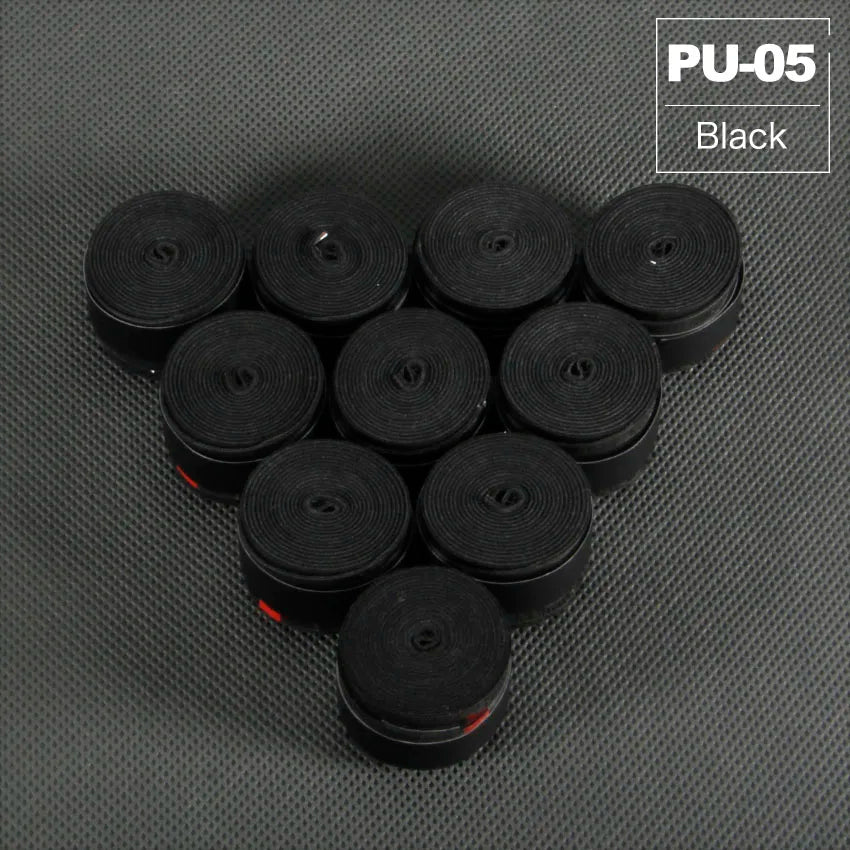 QUESHARK 10 Pcs Coated Anti-Slip Breathable Tennis Racket Sweat Bands Tapes Fishing Rods Badminton Racket Over Grip Wrap Tapes