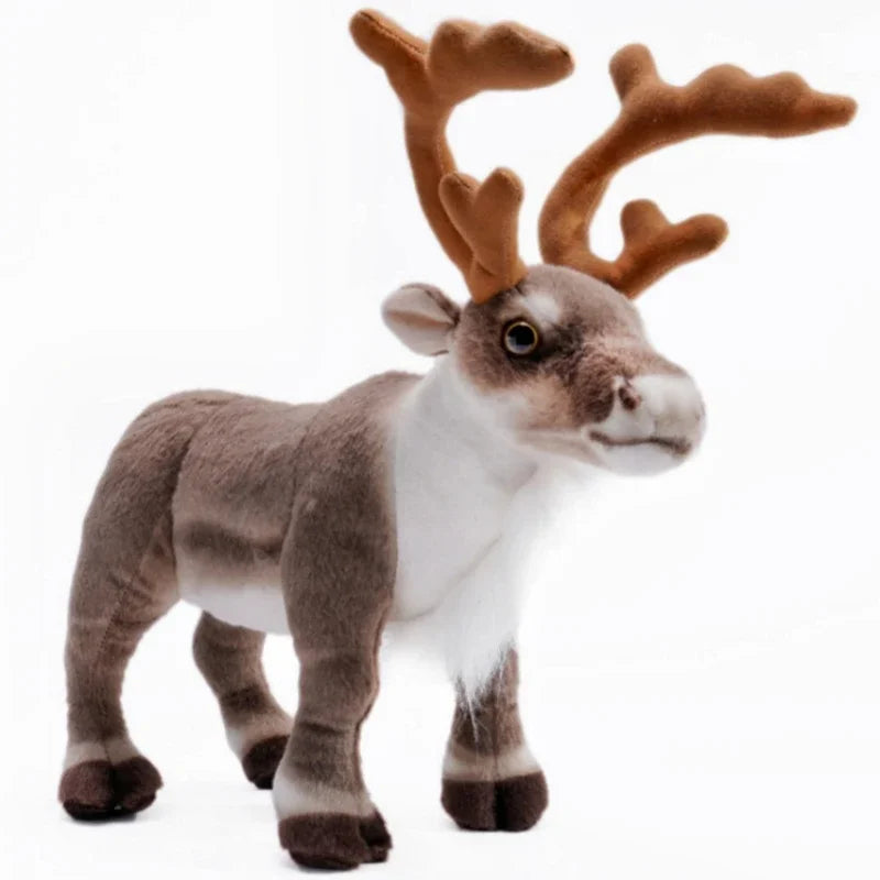 Real-Life Reindeer Plush Toy Christmas Deer Plush Doll Simulation Elk Soft Toys Merry Christmas New Year Decoration Best Gifts