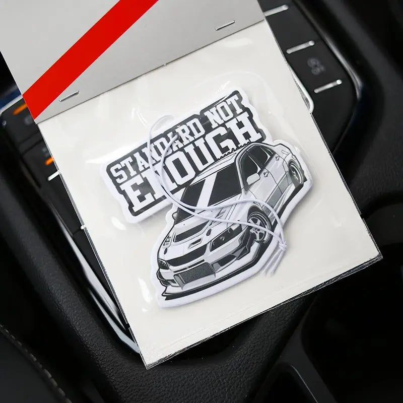 JDM Style Car Rear View Mirrow Pendent Air Freshener Solid Paper Piston Brake Wheel Rim Shock Absorber