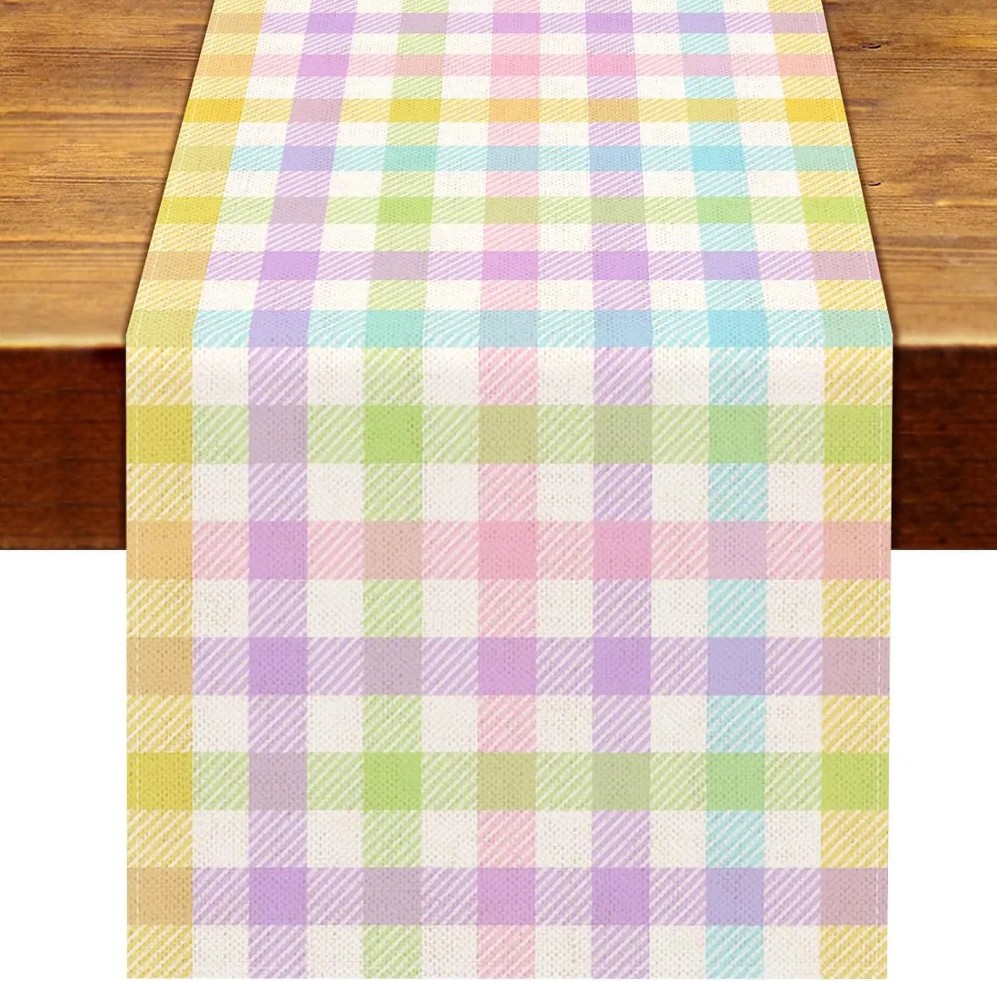 2024 Easter Bunny Table Runner Gnome Rabbit Party Decor Creative Tablemat Easter Placemat Table Decoration for Dining Home