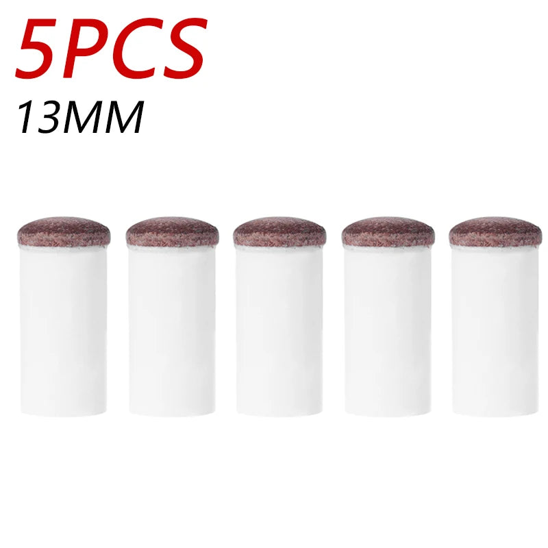 5/10pcs 11mm/ 13mm Slip-On Pool Cue Tips Plastic Snooker Cue Ferrule Billiard Accessories for Billiards Fans Entertainment