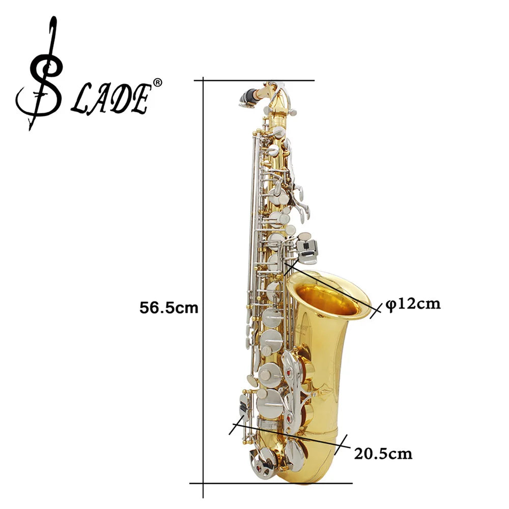 High Quality Eb Alto Saxophone Brass Lacquered Gold E Flat Sax Musical Woodwind Instrument With Case Mouthpiece Accessories
