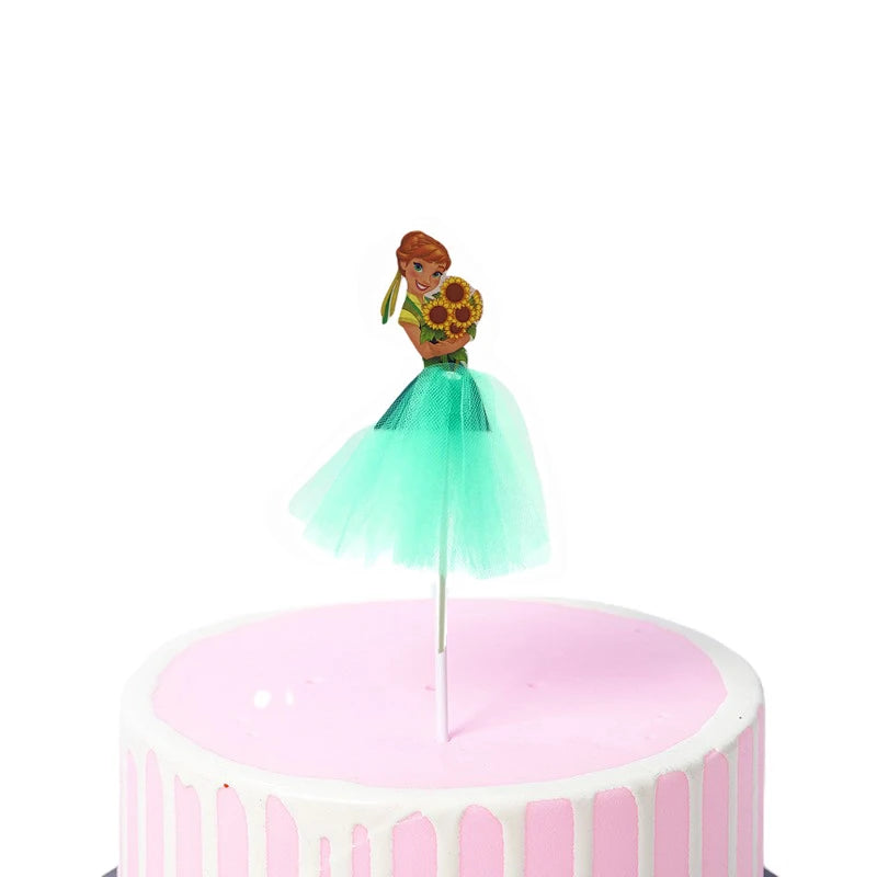 Disney Cake Topper Decoration Happy Birthday Party Snow White Cake Decor Frozen Elsa Birthay Supplies Ariel Sofia Princess Cake
