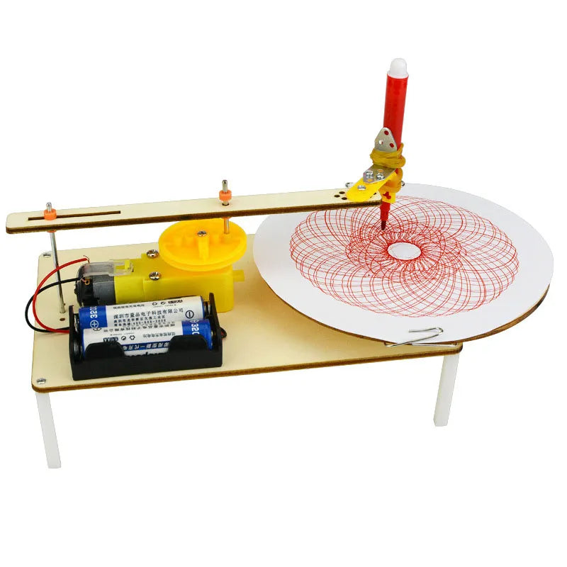 1pcs DIY Puzzle Solar Painting Toy Kids Handmade Graffiti Toy Simple Science Gizmo Physics Experiment Resources Electric Plotter