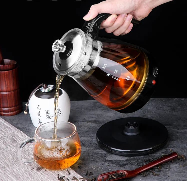 220V 1L Electric Kettle Automatic Tea Cooking Pot Glass Steaming Health Preserving Pot Multi Cooker Household Kettle