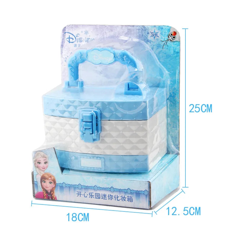 New Disney Girls Frozen 2 Elsa Anna Princess Makeup Suitcase Toys Set With Box Snow White Makeup Box Set Kids Toy Gift
