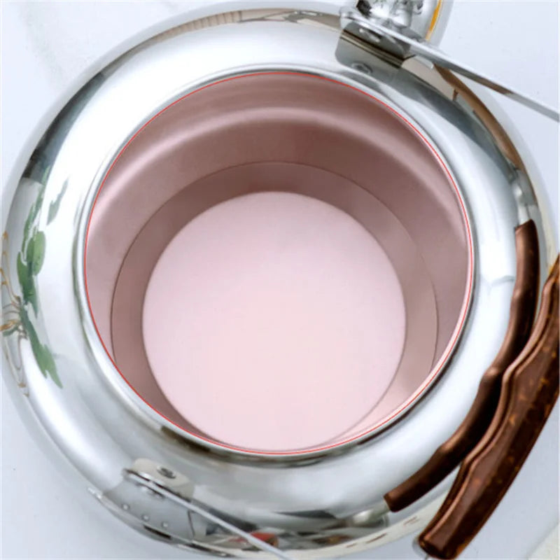 2l/3l/4l Kettle Tea Whistling Stainless Steel Teapot Stove Metal Coffee Pot Pot for Hotboiling Pots Gas Induction Home Camping