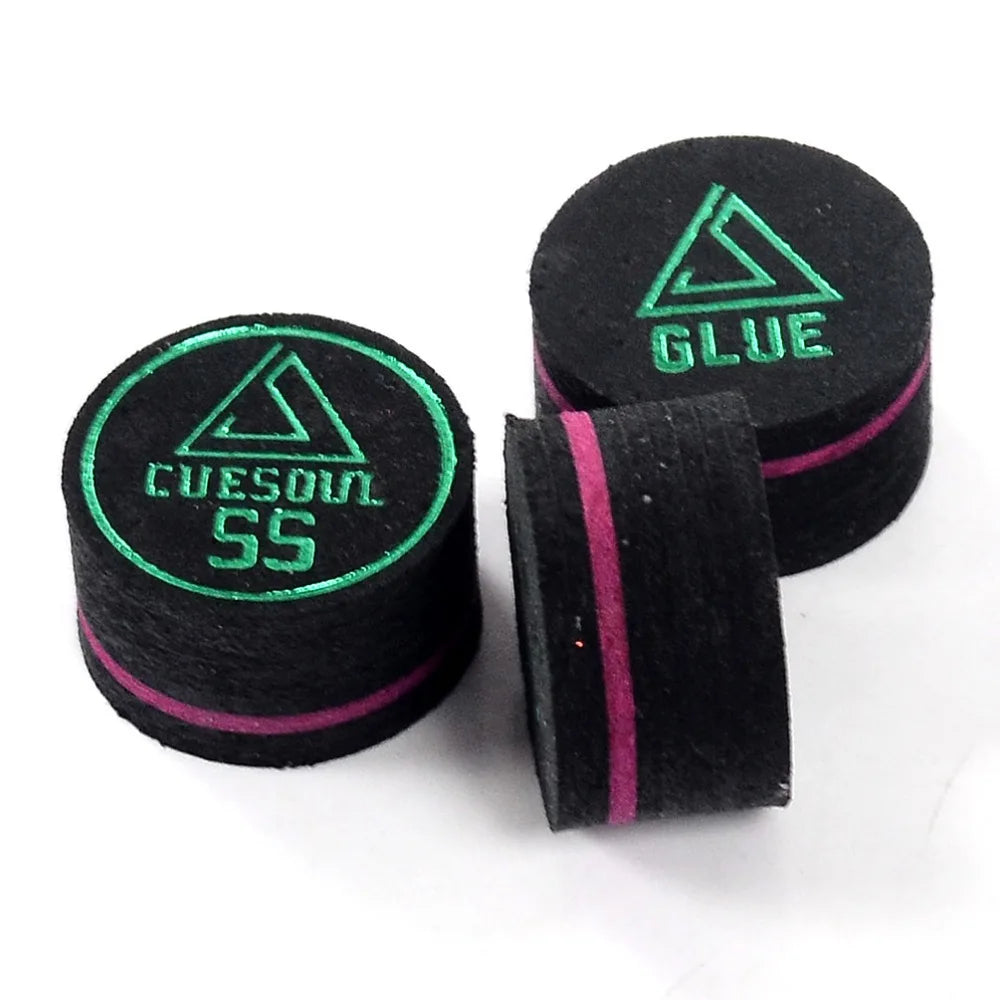 CUESOUL 6pcs/Set Super Soft 14mm 8 Layer Pigskin Billiard Cue Tips