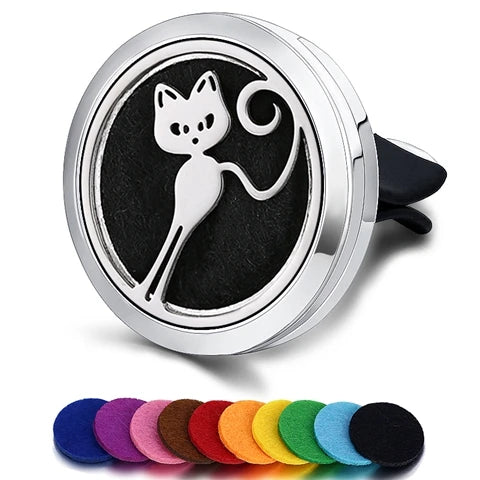 Car Air Freshener Car Perfume Diffuser Clip Car Air Auto Vent Freshener Essential Oil Perfume Locket (No Fragrance) C002