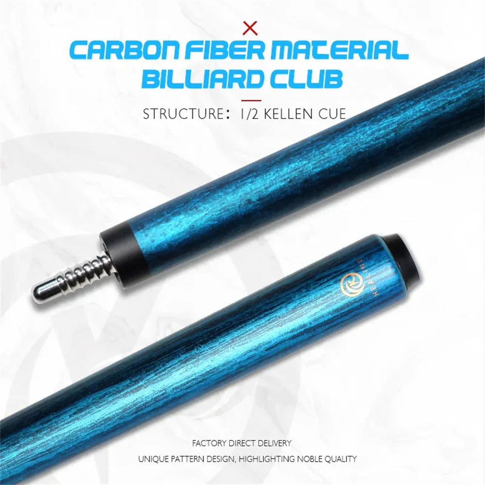 Billiard Cue Carbon Fiber Billiard Stick 12mm Tip Radial Joint 1/2 Billiard Pool Cues Play/Break/Snooker Cue 1430mm/56" 19-21oz