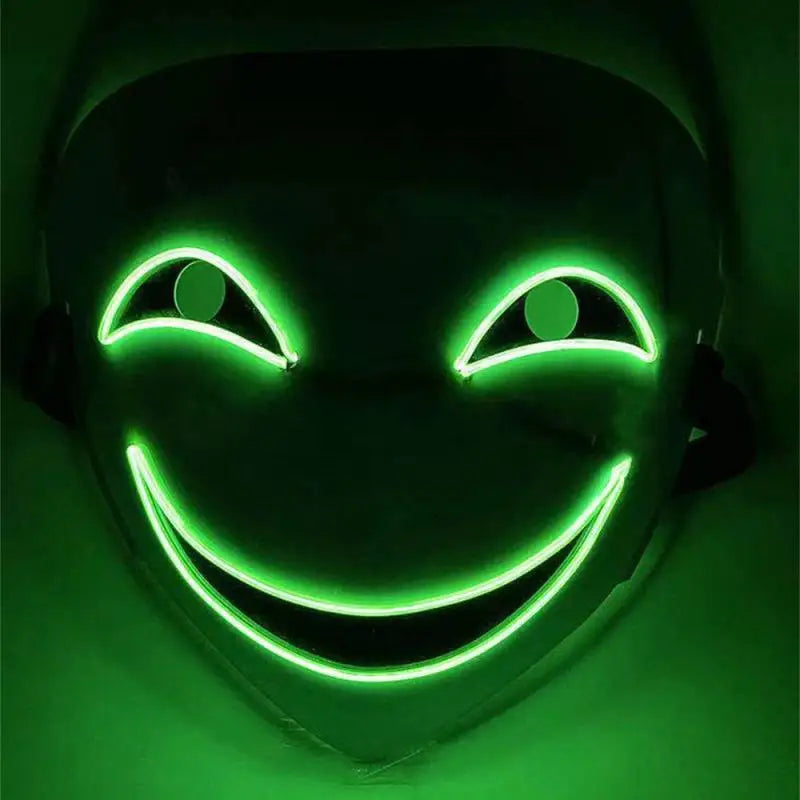 Luminous Mask Soft Light Abs Scary Clown Mask Show Party Clothing Stand Out in the Crowd Halloween Led Mask Led Light Mask 2aa