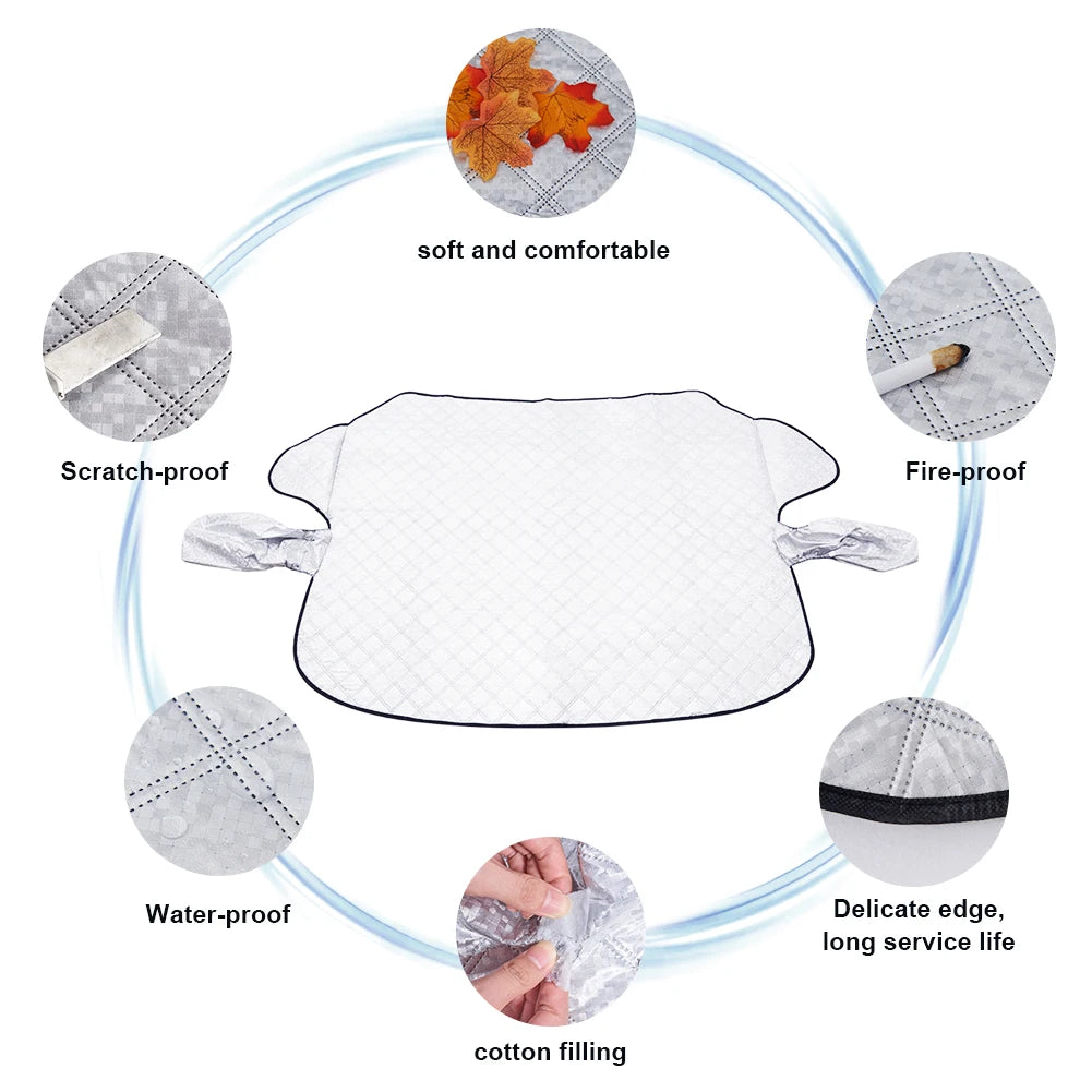 SUV 4WD Van Car Windshield Cover Anti Hail Prevent Snow Ice Sunshade Dust Frost Freezing Protector Cotton Liner Cover Winter