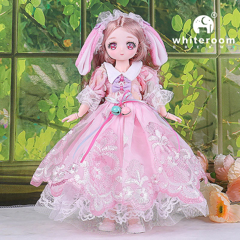 1/6 Bjd Doll Wedding Dress Anime Action Figures Full Set Spherical Jointed Doll for Children's Toys Girl Cosplay Free Shipping