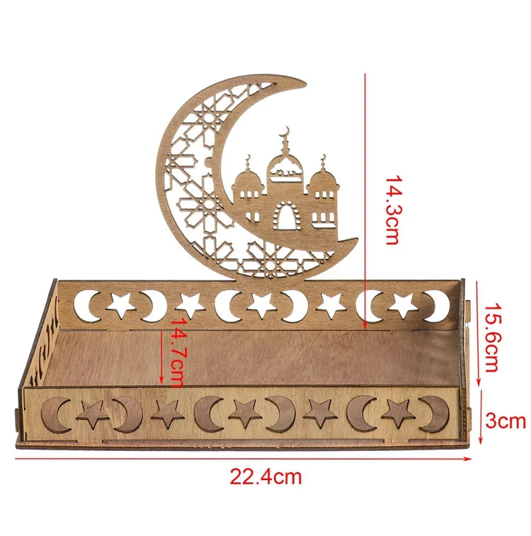 Wooden Pendant EID Mubarak 2024 Ramadan Decoration for Home Kareem Ramadan and Eid Decor Eid AL Adha Islamic Muslim Decor