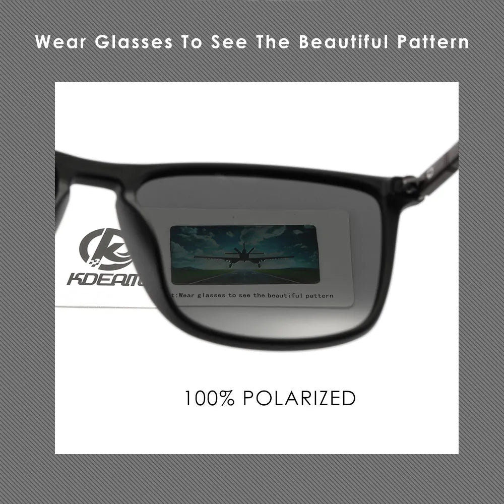KDEAM New Luxury Polarized Sunglasses Men's Driving Shades Fishing Travel Golf Sunglass Male Sun Glasses CE