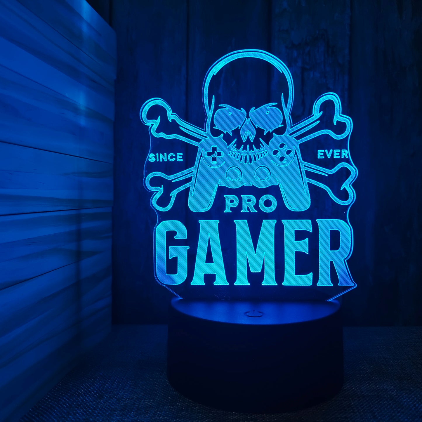 3D Night Lamp Gaming Room Desk Setup Lighting Decor Gamepad Icon LED Light Atmosphere Table Bedside Night Lamps Kids Gift