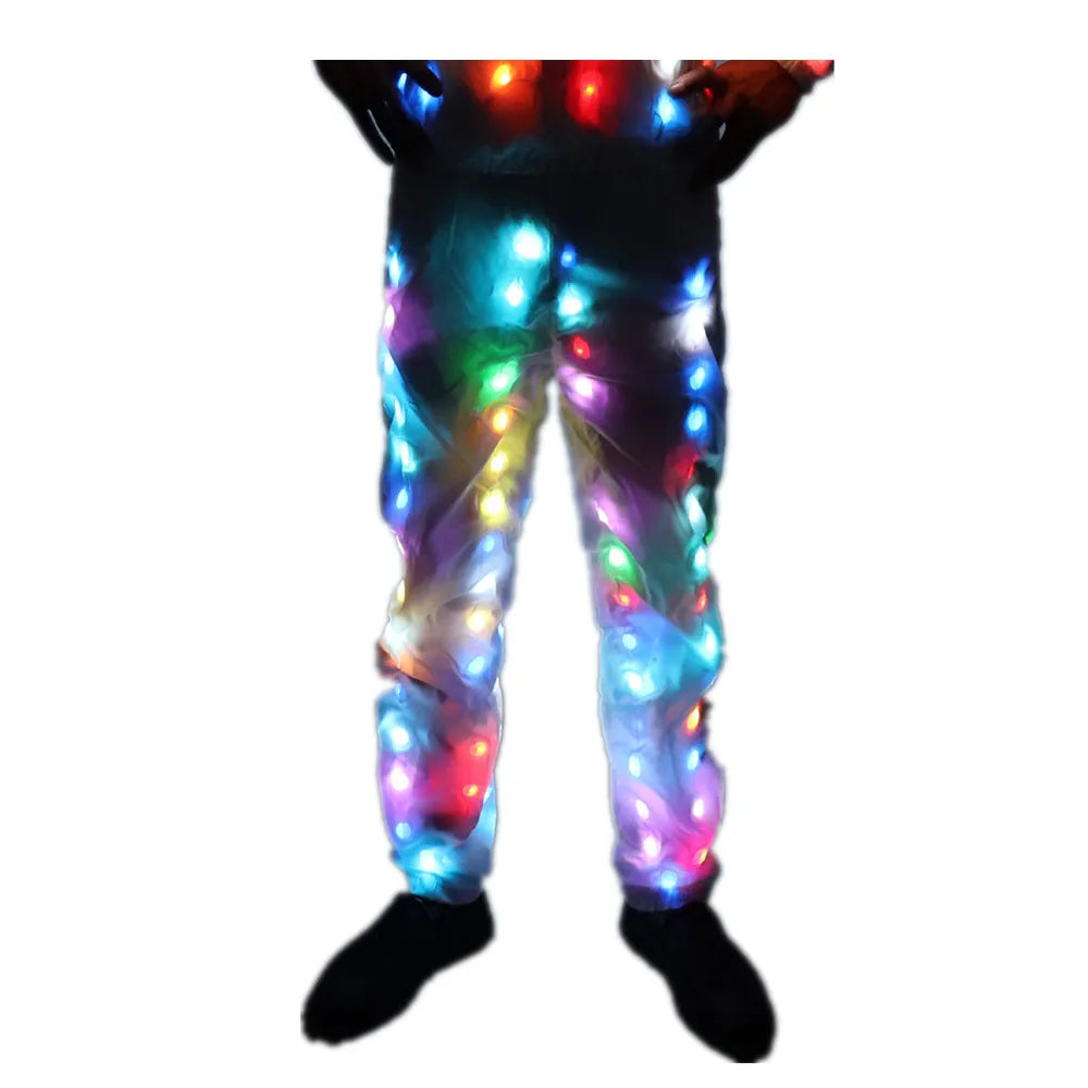 LED Jacket Luminous Clothes Creative Light Costume Laser Robot Suit Christmas Halloween Party Cospaly Costume for EDM Music