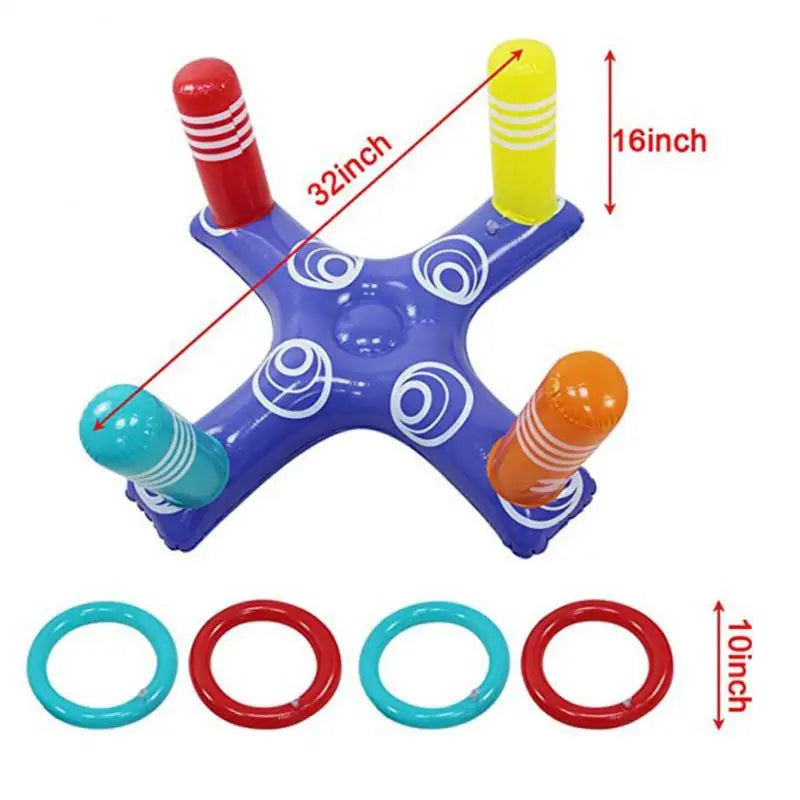 Children and Adults Inflatable Cross Ring Toss Game Swimming Pool Fun Toys Summer Water Beach Party Props Plaything Air Mattress