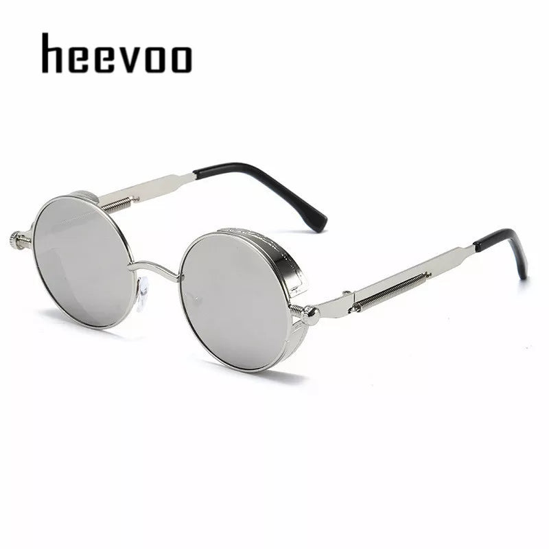 Metal Steampunk Sunglasses Men Women Fashion Round Glasses Brand Designer Vintage Sun Glasses High Quality Oculos De Sol 2021