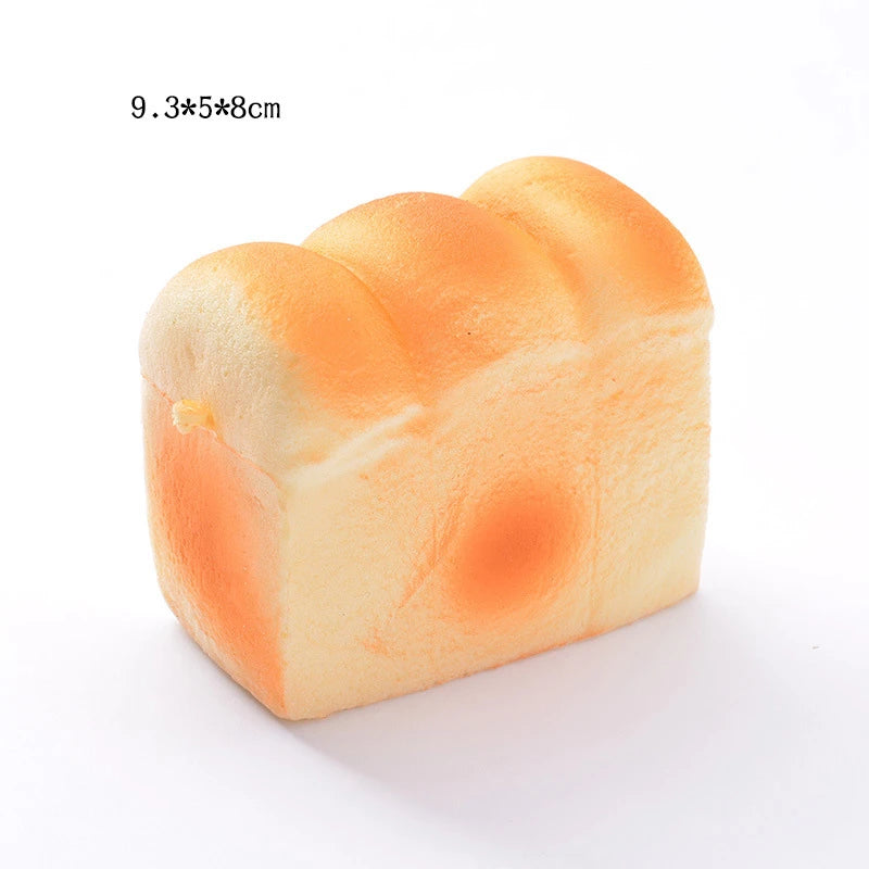 2021 Squishy Bread Toast Food Creative Simulation Donuts Slow Rising Squeeze Stress Relief Toys Spoof Tease People Desktop Toy