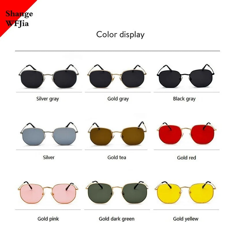 2024 Men Hexagon Sunglases Men Women Brand Driving Shades Male Sunglasses for Men's Glasses Gafas De Sol UV400
