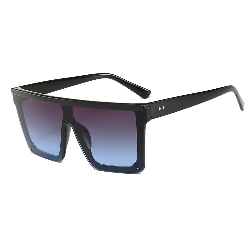 SHAUNA Flat Top Classic Square Sunglasses Woman Brand Designer Purple Mirror Coating Shades UV400