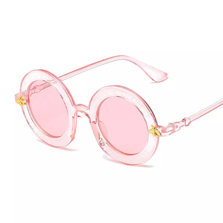 2020 New Fashion Round Frame Sunglasses Woman Vintage Sun Glasses Female Bee Design Brand Designer UV400