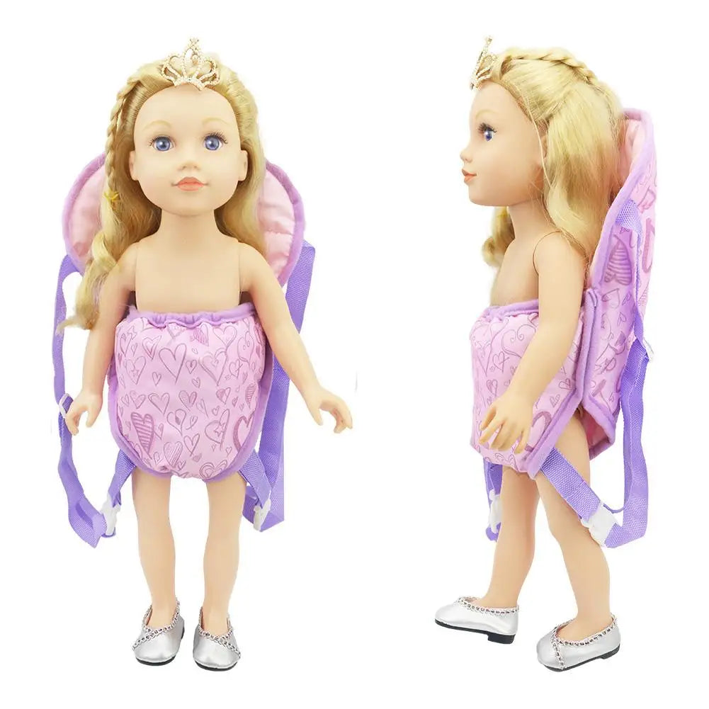 18 Inch Baby Carrier Backpack Shoulder Bag Doll Accessories Toy Doll Bag High Quality and Is Hand Made Polyester Material #2