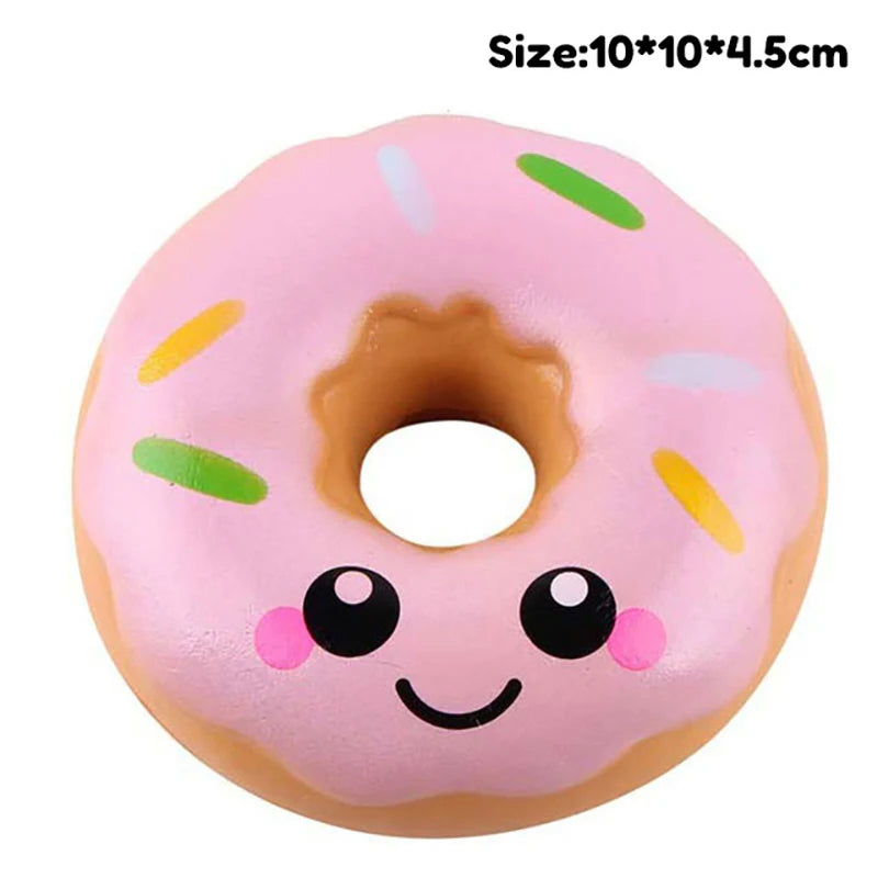 Squishy Toy Cute Food Antistress Pink Milk Tea Donuts Rising Toys Abreact Soft Squishi Stress Relief Toys Funny Girls Gifts