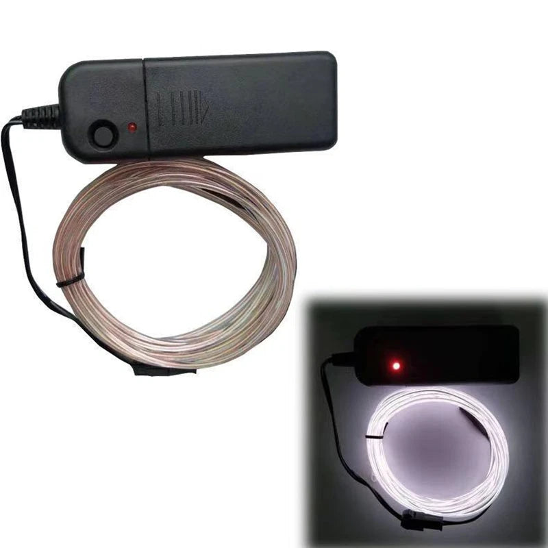 Glow EL Wire Cable LED Neon Christmas Dance Party DIY Costumes Clothing Luminous Car Light Decoration Clothes Flexible Light