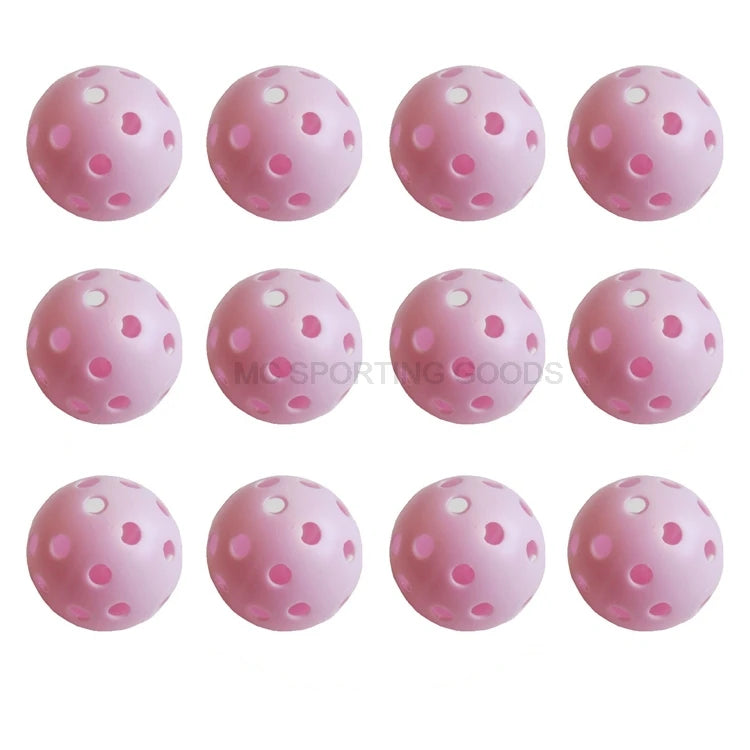 12pcs/Lot Indoor Golf Ball Golf Practice Balls Golf Light Ball Have Hole Golf Training Aids 7 Colors to Choose Drop Shipping New