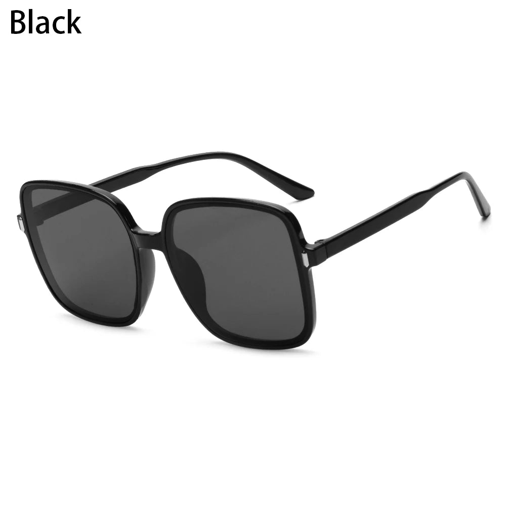 2022 Black Square Oversized Sunglasses Square Glasses Personalized Cat Eyes Colorful Sunglasses Trend Versatile Sunglasses UV400