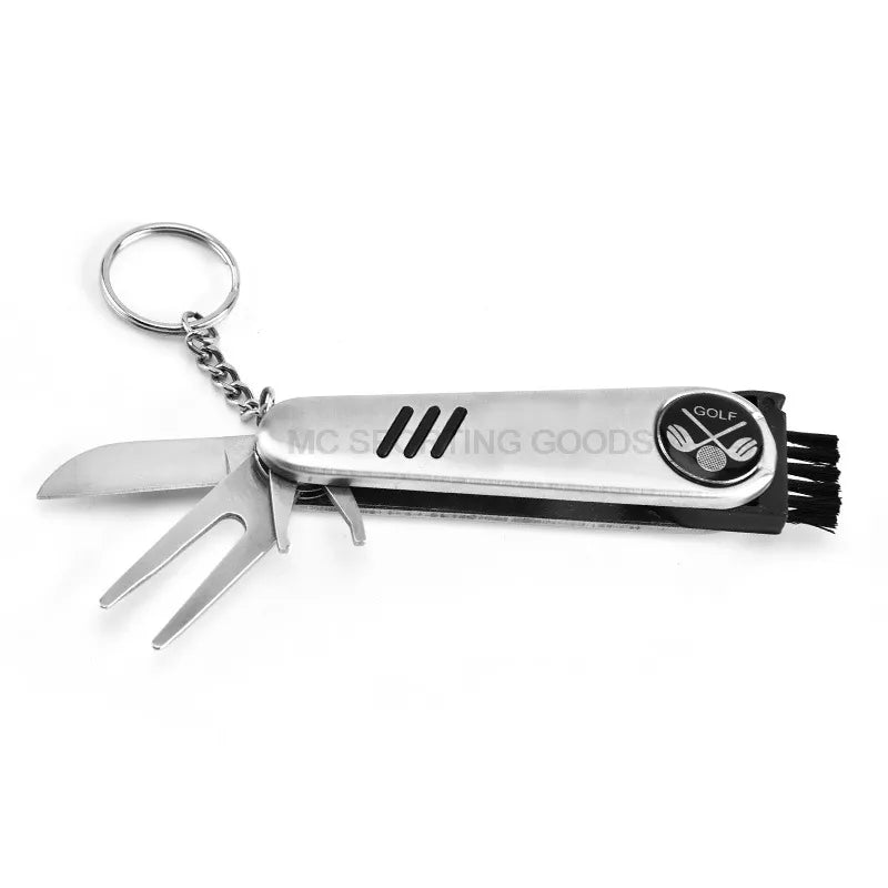 Multi-Function Golf Tools Magnetic Ballmark Bush Score Pen Golf Divot Golf Clubs Stainless Steel With Knife Wrench Gift