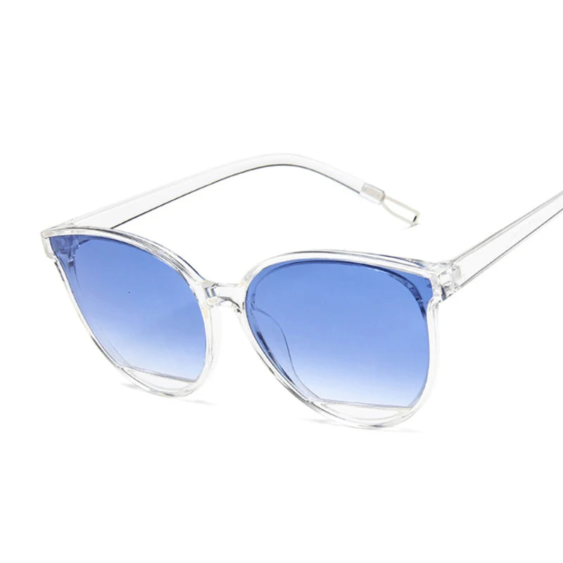 New Classic Oval Red Woman Sunglasses Female Vintage Luxury Plastic Brand Designer Cat Eye Sun Glasses UV400 Fashion