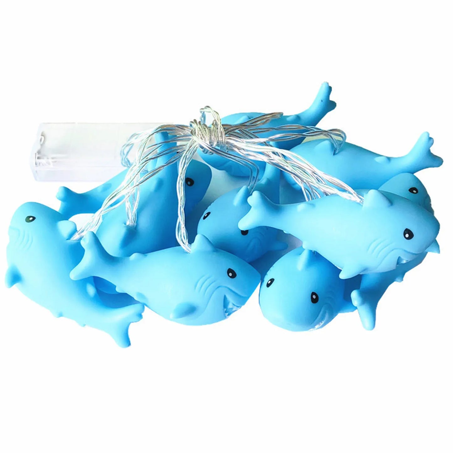 1.65M Shark LED String Light for Child Room Lamp Garland Baby Shower Decor Birthday Christmas Holiday Party Decor 10Led Lights