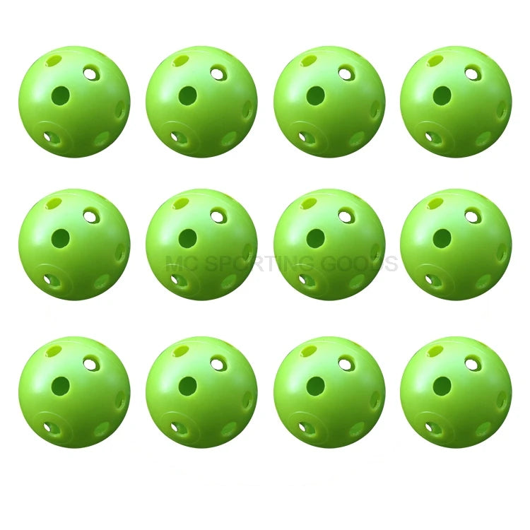 12pcs/Lot Indoor Golf Ball Golf Practice Balls Golf Light Ball Have Hole Golf Training Aids 7 Colors to Choose Drop Shipping New