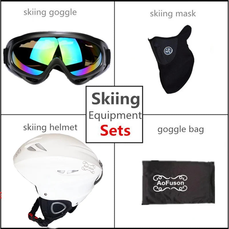 2024 Brand Ski Helmet Integrally-Molded Professional Adult Snowboard Helmet Men Women Skating/Skateboard Winter Sports Helmets