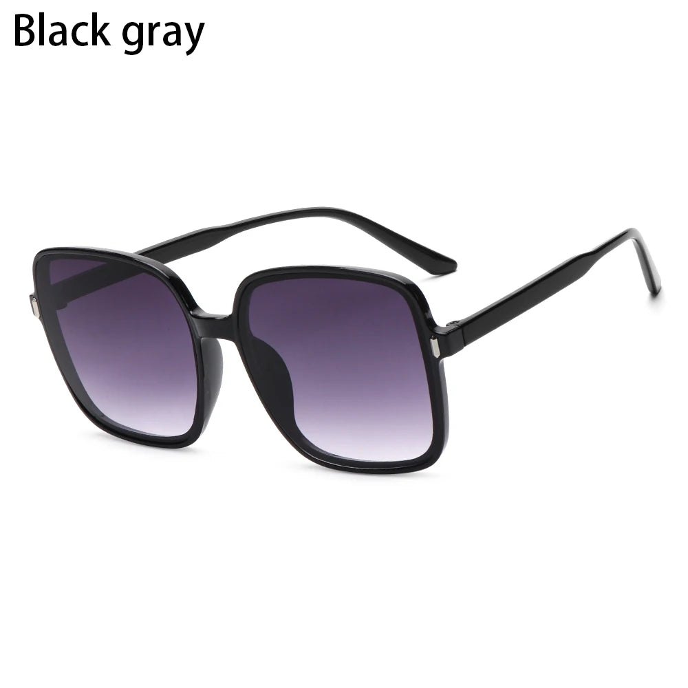 2022 Black Square Oversized Sunglasses Square Glasses Personalized Cat Eyes Colorful Sunglasses Trend Versatile Sunglasses UV400