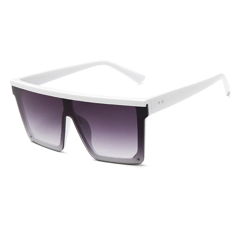 SHAUNA Flat Top Classic Square Sunglasses Woman Brand Designer Purple Mirror Coating Shades UV400