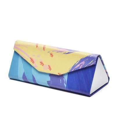 Mimiyou Top-Grade PU Spectacle Cases for Eyeglasses Fashion Folding Sunglasses Box Bag Portable Triangle Eyewear Protector